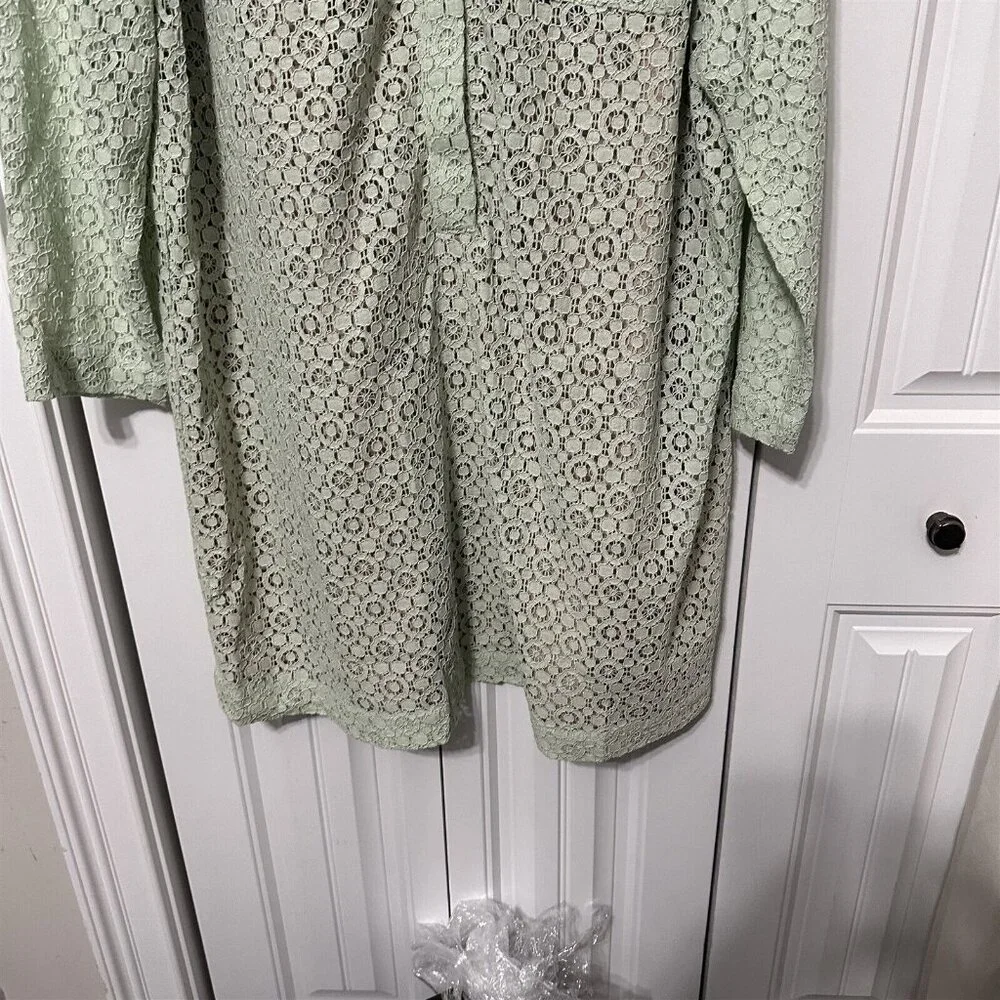 Victoria Beckham For Target Mint Green Lace Dress Womens 3X Shift Party Wedding - Picture 3 of 10